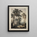 Landschaft im arkadischen Stil mit Palastarchitektur - Isaac de Moucheron — gerahmtes Bild an der Wand