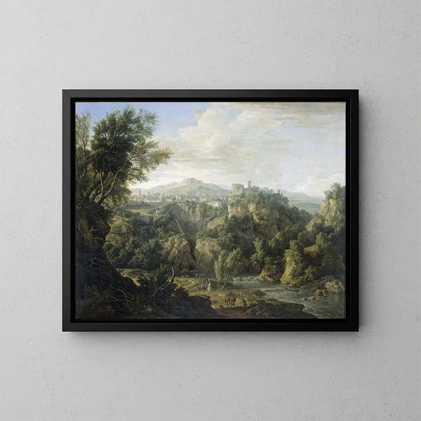 Vue de Tivoli - Isaac de Moucheron — gerahmtes Bild an der Wand