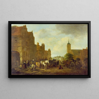 Isaac van Ostade - A Market Place.webp