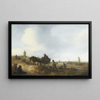 Isaac van Ostade - Scne de plage avec pcheurs.webp