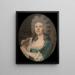 Porträt mutmaßlich von Rosalie Dugazon 1755-1821 Sängerin - Isabelle Pinson — gerahmtes Bild an der Wand