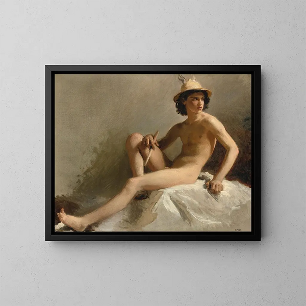 Studie für Merkur - Isidore Pils — gerahmtes Bild an der Wand