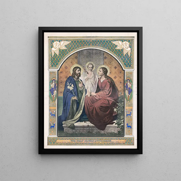 Die Heilige Familie - Franz Ittenbach — gerahmtes Bild an der Wand