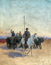L'éleveur de bétail Folco de Baroncelli-Javon 1869-1943 auf einem Pferd mit einer Herde Rinder - Ivan Petrovich Pranishnikoff — Ansicht des Kunstwerks