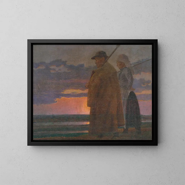 Rückkehr von der Arbeit - Ivan Rabuzin — gerahmtes Bild an der Wand