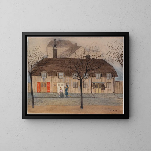 Frau der Haushaltshilfe und Polizist - Ivar Arosenius — gerahmtes Bild an der Wand