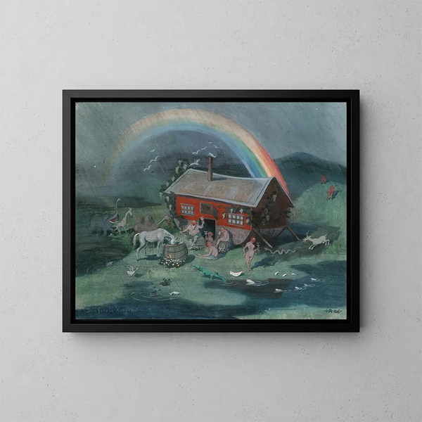 Die erste Taverne - Ivar Arosenius — gerahmtes Bild an der Wand