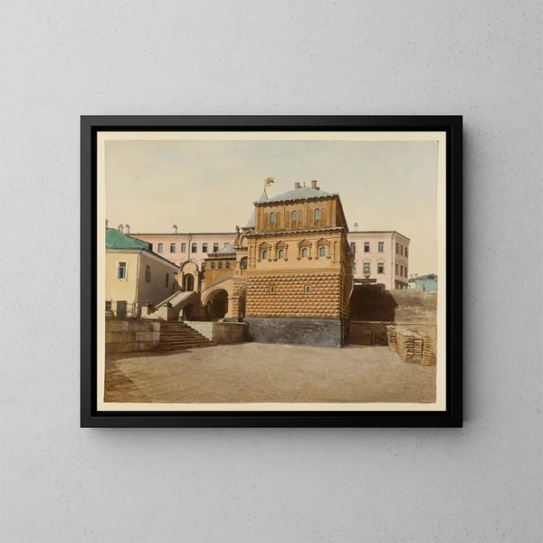 Haus in Moskau - J Daziaro — gerahmtes Bild an der Wand