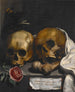 Stillleben Vanitas-Gemälde von J. Falk — Ansicht des Kunstwerks