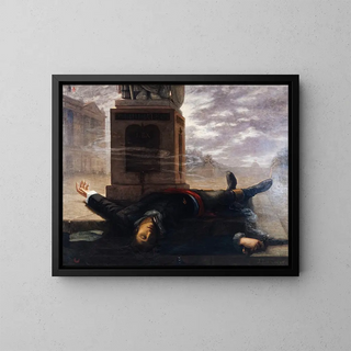J Le Cur - La mort de Victor Bach le 18 brumaire au pied de la statue de la Libert place de la Concorde.webp