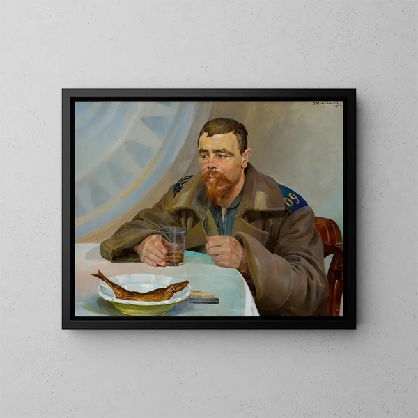 Exil, rechte Sektion des Triptychons - Jacek Malczewski — gerahmtes Bild an der Wand