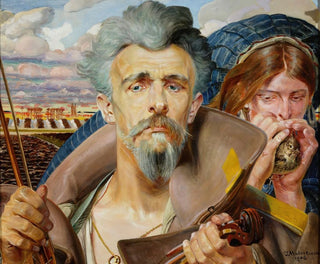 Zentraler Abschnitt der Musik des Triptychons - Jacek Malczewski — Ansicht des Kunstwerks