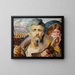 Zentraler Abschnitt der Musik des Triptychons - Jacek Malczewski — gerahmtes Bild an der Wand