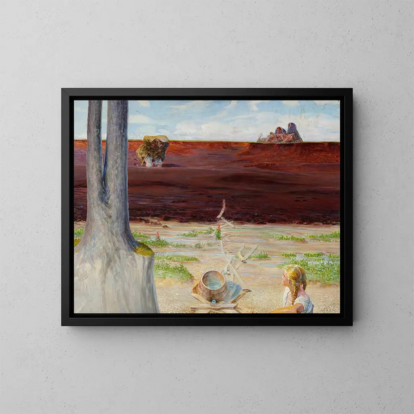 Mein Leben, Teil des Triptychons - Jacek Malczewski — gerahmtes Bild an der Wand