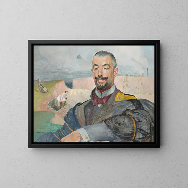 Portrait von Erazm Barcz - Jacek Malczewski — gerahmtes Bild an der Wand