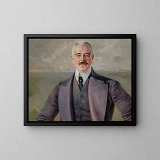 Portrait de J. Armowicz - Jacek Malczewski — gerahmtes Bild an der Wand