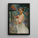 Portrait einer Frau vor einem Schlehenbusch - Jacek Malczewski — gerahmtes Bild an der Wand