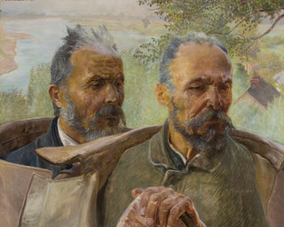 Zwei Köpfe alter Männer - Jacek Malczewski — Ansicht des Kunstwerks