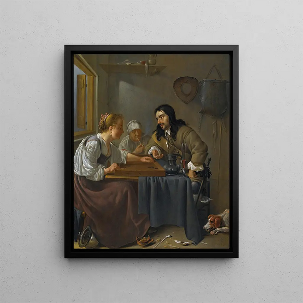 Jacob Duck - A Couple Playing Backgammon.webp