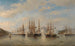 Niederländische, englische, französische und amerikanische Geschwader in japanischen Gewässern während der Expedition unter dem französischen Kommandanten Constant Jaurès, September 1864 – Jacob Eduard van Heemskerck van Beest — Ansicht des Kunstwerks