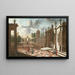 Vue architecturale avec personnages - Jacob Ferdinand Saeys — gerahmtes Bild an der Wand