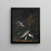 Stillleben mit Fischen, Hechten und Brassen an einer Wand - Jacob Gillig — gerahmtes Bild an der Wand