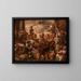 Diogène auf der Suche nach einem ehrlichen Mann - Jacob Jordaens — gerahmtes Bild an der Wand