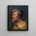Kopf eines Fauns - Jacob Jordaens — gerahmtes Bild an der Wand