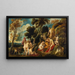 Die Nymphen schneiden Pan den Bart ab - Jacob Jordaens — gerahmtes Bild an der Wand
