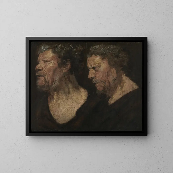 Studien des Kopfes von Abraham Grapheus - Jacob Jordaens — gerahmtes Bild an der Wand