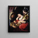 Die Versuchung der Maria Magdalena - Jacob Jordaens — gerahmtes Bild an der Wand