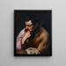 Der Denker oder die Fauna in Meditation - Jacob Jordaens — gerahmtes Bild an der Wand