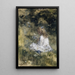Ein Mädchen mit Blumen auf dem Gras - Jacob Maris — gerahmtes Bild an der Wand