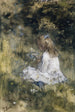 Ein Mädchen mit Blumen auf dem Gras - Jacob Maris — Ansicht des Kunstwerks
