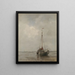 Fischerkahn mit gewölbtem Bug am Strand von Scheveningen - Jacob Maris — gerahmtes Bild an der Wand
