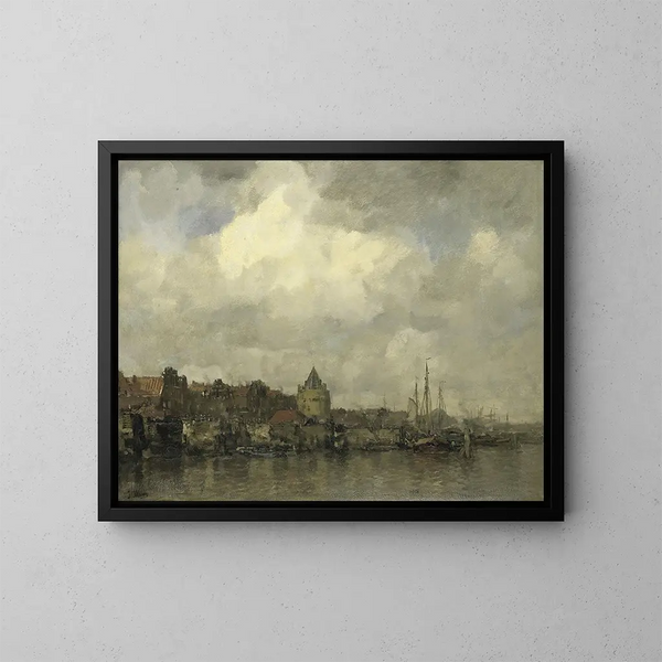Die Angst-Turm außerhalb von Amsterdam - Jacob Maris — gerahmtes Bild an der Wand