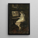 Mädchen am Klavier - Jacob Maris — gerahmtes Bild an der Wand