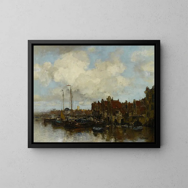 Sur l'Amstel - Jacob Maris — gerahmtes Bild an der Wand