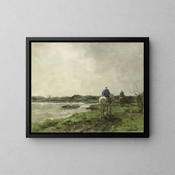 Chemin de halage - Jacob Maris — gerahmtes Bild an der Wand