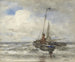 Zwei Fischerboote am Strand - Jacob Maris — Ansicht des Kunstwerks