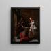 Die Spieler - Jacob Ochtervelt — gerahmtes Bild an der Wand