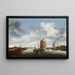 Landschaftsbild mit Segelschiffen und Kahn, gezogen von Pferden - Jacob Salomonsz van Ruysdael — gerahmtes Bild an der Wand