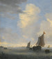 Wijdschip und andere kleine holländische Schiffe am Mündungsgebiet eines Flussarms - Jacob Salomonsz van Ruysdael — Ansicht des Kunstwerks