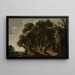 Landschaft mit Bäumen - Jacob van Geel — gerahmtes Bild an der Wand