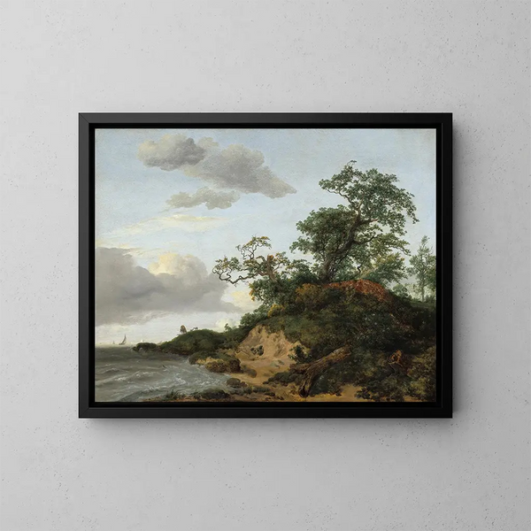 Dünen am Meer - Jacob van Ruisdael — gerahmtes Bild an der Wand