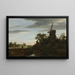 Landschaft mit einem Windmühle - Jacob van Ruisdael — gerahmtes Bild an der Wand