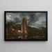 Landschaft mit den Ruinen der Burg Egmond - Jacob van Ruisdael — gerahmtes Bild an der Wand