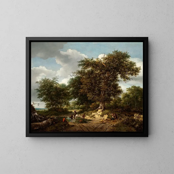 Der große Eichenbaum - Jacob van Ruisdael — gerahmtes Bild an der Wand