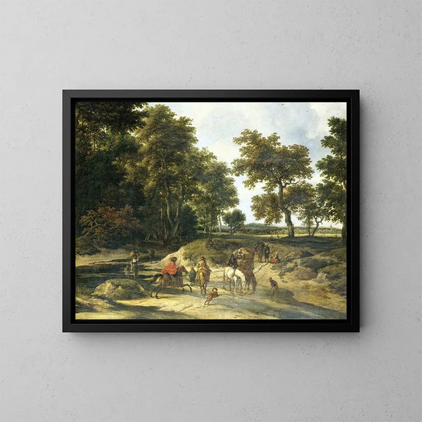 Der Bach - Jacob van Ruisdael — gerahmtes Bild an der Wand