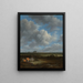 Vue de Haarlem depuis le nord-ouest avec les champs de blanchiment au premier plan - Jacob van Ruisdael — gerahmtes Bild an der Wand